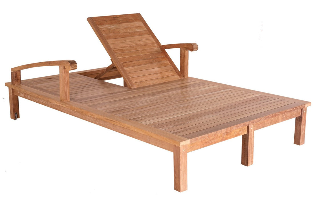 Double Sunlounger With Wheels SAINT LAURENT - Aloha Sofa